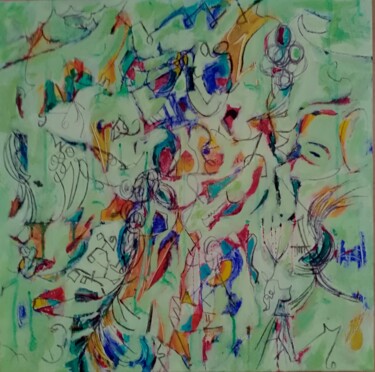 Peinture intitulée "Brouillon définitif" par Silvia Inés Larrañaga (Silvia Inés Larr), Œuvre d'art originale, Acrylique