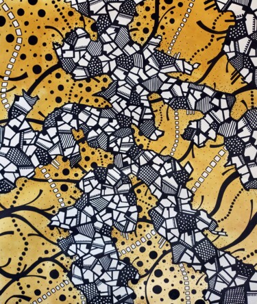 Pittura intitolato "Gouge Away" da Riccardo Capparella (Ticco), Opera d'arte originale, Acrilico