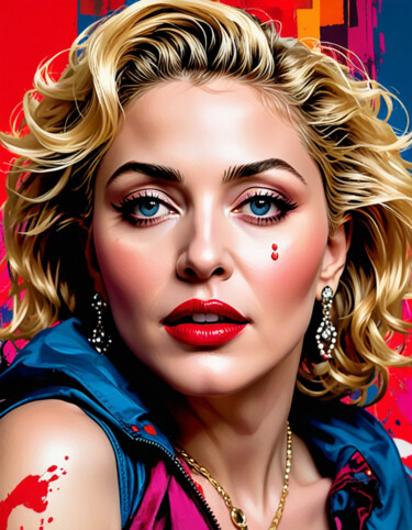 数字艺术 标题为“Madonna” 由Cláudio Aragão, 原创艺术品, AI生成的图像