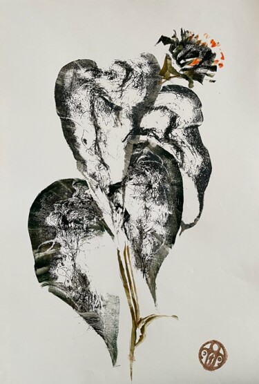 Peinture intitulée "Необычный летний цв…" par Andreas Fusti, Œuvre d'art originale, Aquarelle