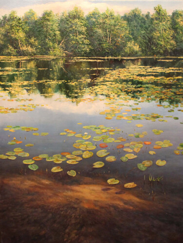 Картина под названием "frog paradise" - Oleg Riabchuk, Подлинное произведение искусства, Масло