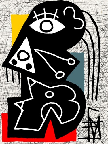 femme destructurée Arts numériques intitulée "femme destructurée" par Franck Vidal, Œuvre d'art originale, Peinture numérique