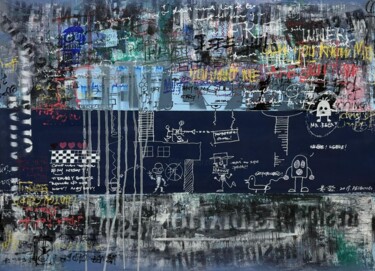 Painting titled "note" by Hang, Original Artwork, Oil