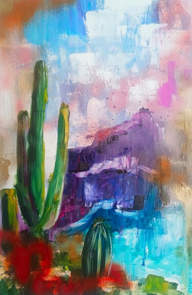 Painting titled "Abstract Texas 4" by Evgenia Smirnova, Original Artwork, Acrylic