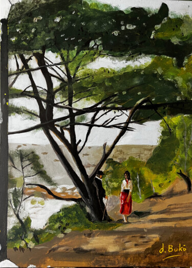 Peinture intitulée "Auguste et Madelein…" par Daniel Bukō, Œuvre d'art originale, Acrylique Monté sur Châssis en bois