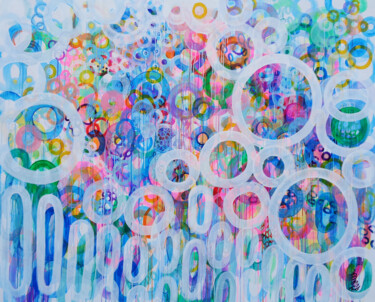 绘画 标题为“Dots and Circles No…” 由Misako Chida, 原创艺术品, 丙烯