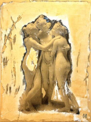 绘画 标题为“3 team- 3 Grazien” 由Susanne Rikus, 原创艺术品, 丙烯