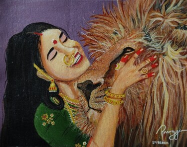 Pintura intitulada "Fearless" por Pragya Vishwakarma Pragya, Obras de arte originais, Acrílico