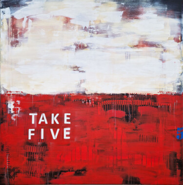 绘画 标题为“TAKE FIVE” 由Stefanie Rogge, 原创艺术品, 丙烯 安装在木质担架架上