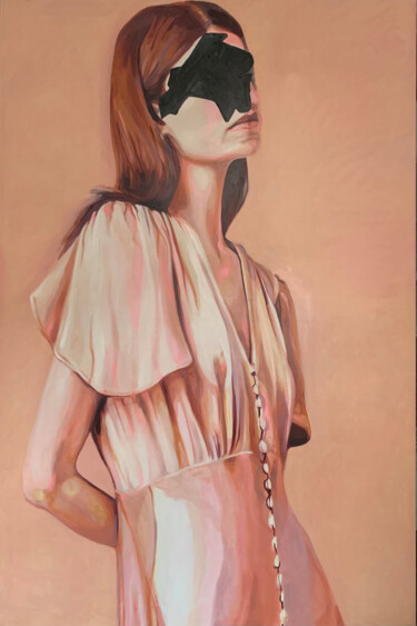 Peinture intitulée "REGARD PERDU" par Nathalie Pirotte, Œuvre d'art originale, Huile
