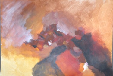 Peinture intitulée "Orange" par Christelle Moreau, Œuvre d'art originale, Acrylique