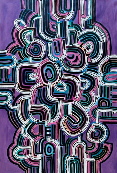 Painting titled "The Knot" by Samantha Malone, Original Artwork, Acrylic