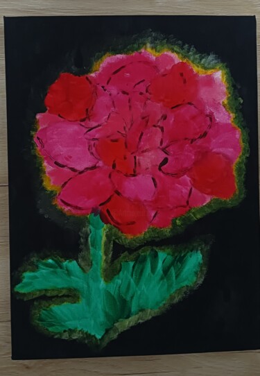 绘画 标题为“Red Flower” 由Grishynagallery, 原创艺术品, 丙烯