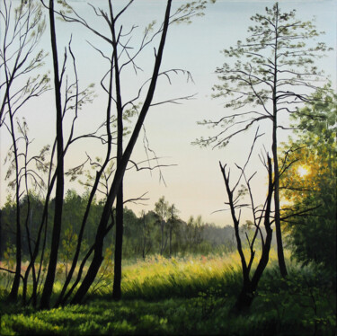 Painting titled "Native places" by Yulia Zhdanovich (MiliArt), Original Artwork, Acrylic Mounted on Wood Stretcher frame