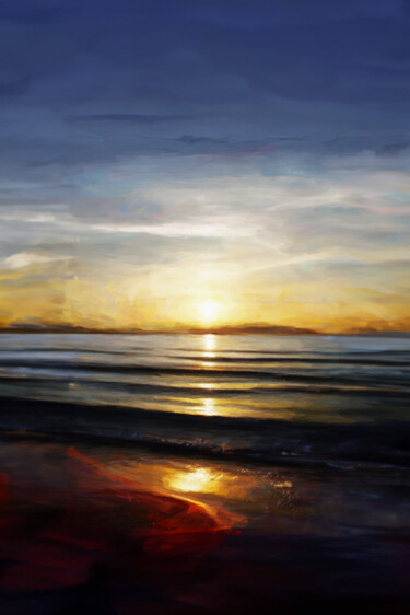 Coucher de soleil en Crète 摄影 标题为“Coucher de soleil e…” 由Pierre-Marie Fenech, 原创艺术品, 数字油画