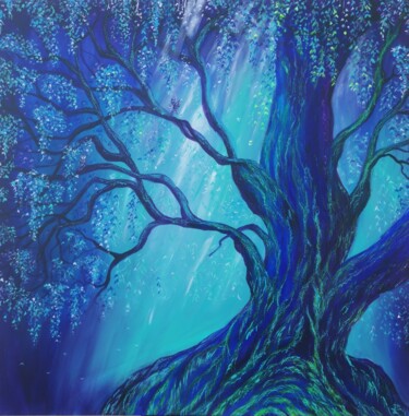 "Nocturne" başlıklı Tablo Mariia Stohnii tarafından, Orijinal sanat, Akrilik Ahşap Sedye çerçevesi üzerine monte edilmiş