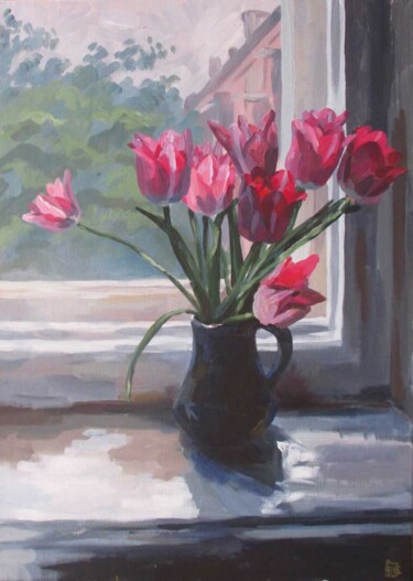 绘画 标题为“Tulips” 由Kateryna Bortsova, 原创艺术品, 丙烯