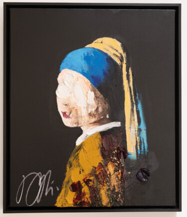 UNTITLED Portrait work(Girl with a pearl earring) 绘画 标题为“UNTITLED Portrait w…” 由Tomoya Nakano, 原创艺术品, 油 安装在木质担架架上