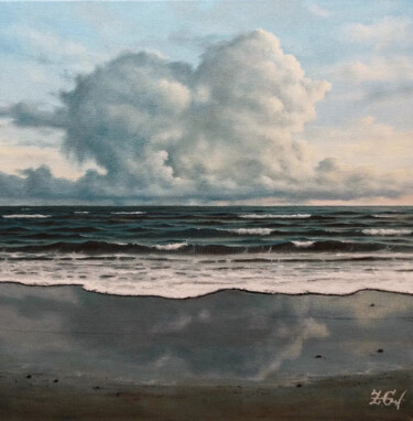 Schilderij getiteld "''The lonely cloud''" door Zigmars ''Sigmar'' Grundmanis, Origineel Kunstwerk, Olie