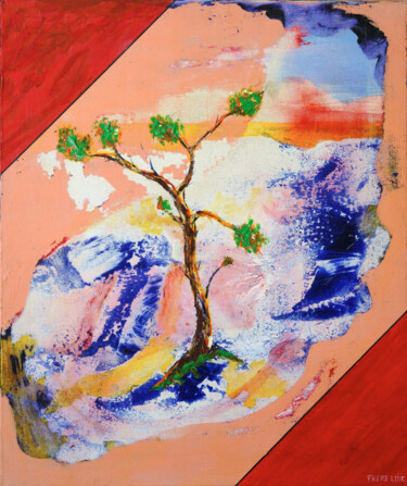 Painting titled "N° 70 - Arbre à sep…" by Loïc Frère, Original Artwork, Acrylic Mounted on Wood Stretcher frame