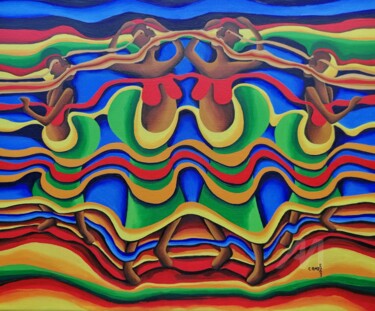 Ζωγραφική με τίτλο "Danse de joie" από Christine Rato, Αυθεντικά έργα τέχνης, Λάδι