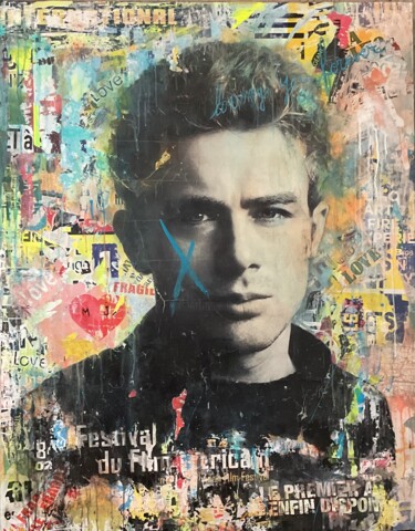 Collages intitulée "My love forever" par Marie Payo, Œuvre d'art originale, Collages Monté sur Châssis en bois