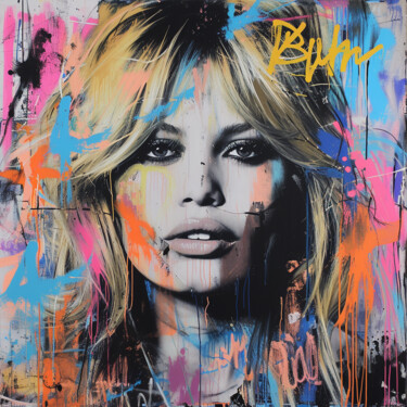绘画 标题为“Brigitte Bardot” 由Yass, 原创艺术品, 丙烯