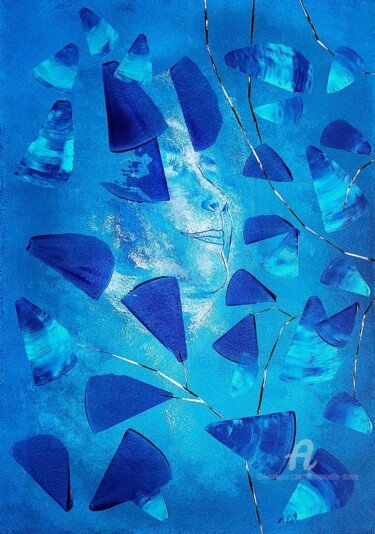 Peinture intitulée "Μοῦσα" par Emmanuelle Donzé, Œuvre d'art originale, Acrylique Monté sur Châssis en bois
