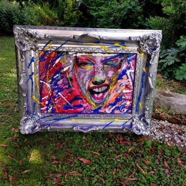 Pintura intitulada "A strange woman" por Nicolas Maille, Obras de arte originais, Guache