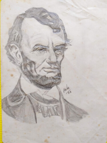 绘画 标题为“Retrato do Presiden…” 由Cláudio Aragão, 原创艺术品, 铅笔