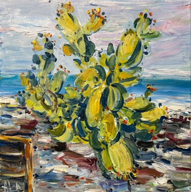 Pittura intitolato "CACTUS 2024" da Altin Furxhi, Opera d'arte originale, Olio