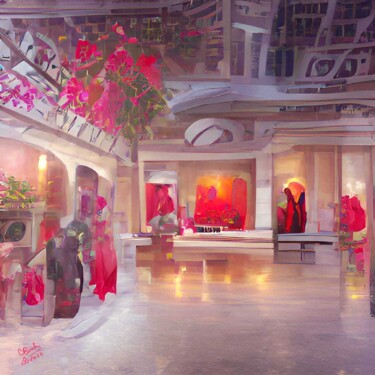 "VISITING THE ART GA…" başlıklı Tablo Christian Bucher tarafından, Orijinal sanat, Akrilik Ahşap Sedye çerçevesi üzerine mon…
