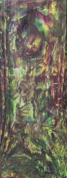 Peinture intitulée "b43" par Bernard Waechter, Œuvre d'art originale, Huile Monté sur Panneau de bois