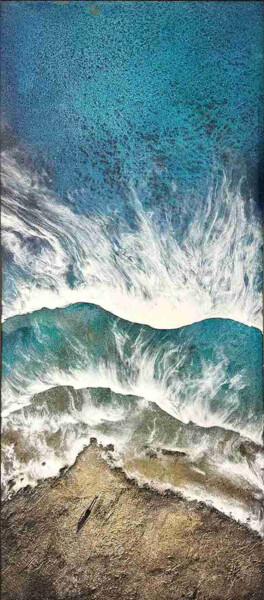 Painting titled "Sea II" by Kseniia Eliseeva, Original Artwork, Acrylic