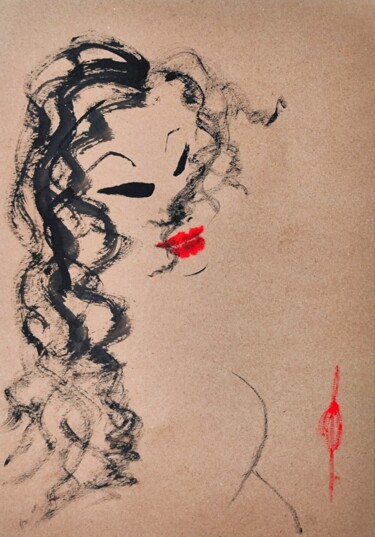 Femme fatale 图画 标题为“Femme fatale” 由Olesya Nikolaeva, 原创艺术品, 墨