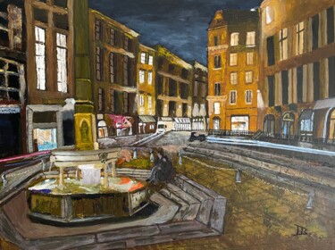 绘画 标题为“Paysage urbain de T…” 由Marie France Saunard (Rêves et couleurs), 原创艺术品, 丙烯 安装在木质担架架上