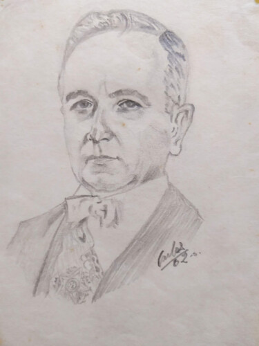 绘画 标题为“Retrato Presidente…” 由Cláudio Aragão, 原创艺术品, 铅笔