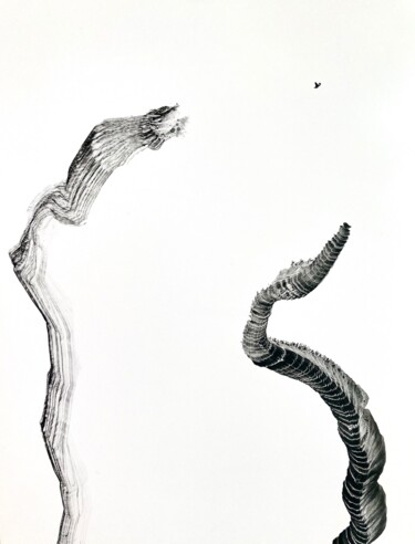 图画 标题为“Wachstum I” 由Sandra Ludwig, 原创艺术品, 墨