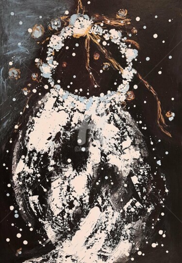 "TIARA BABY BLUE 2" başlıklı Tablo Marilena Lacchinelli tarafından, Orijinal sanat, Akrilik Ahşap panel üzerine monte edilmiş