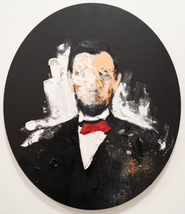 绘画 标题为“UNTITLED Portrait w…” 由Tomoya Nakano, 原创艺术品, 油 安装在木质担架架上