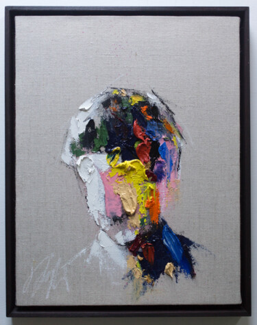 Malerei mit dem Titel "UNTITLED Portrait w…" von Tomoya Nakano, Original-Kunstwerk, Öl Auf Keilrahmen aus Holz montiert