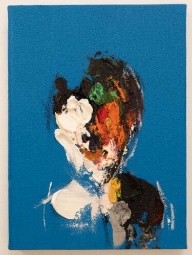 绘画 标题为“UNTITLED  Portrait…” 由Tomoya Nakano, 原创艺术品, 油 安装在木质担架架上