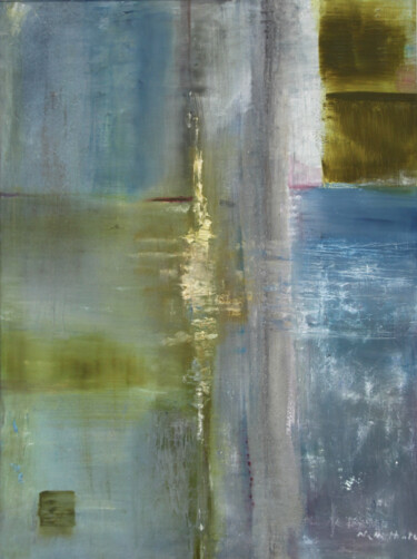 Malerei mit dem Titel "durchgeblickt" von Netti Hintler, Original-Kunstwerk, Öl Auf Keilrahmen aus Holz montiert