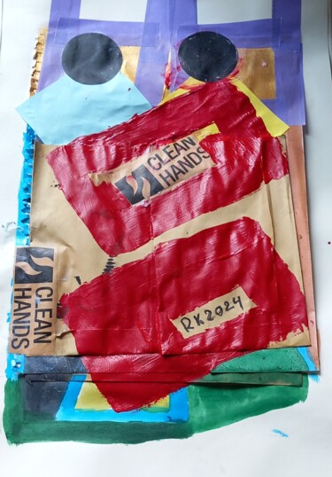 Collages titled "Clean hands" by Ronnie Kolner, Original Artwork, Collages