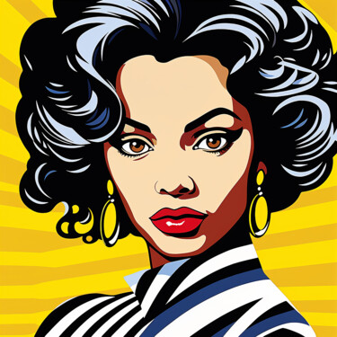 Painting titled "Portrait in yellow" by Kosta Morr, Original Artwork, Acrylic Mounted on Wood Stretcher frame