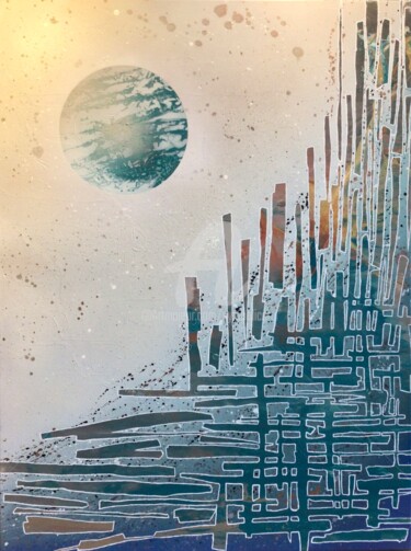 绘画 标题为“Le Labyrinthe” 由Fabien Dessoly (Symbolic Art BZH), 原创艺术品, 丙烯 安装在木质担架架上