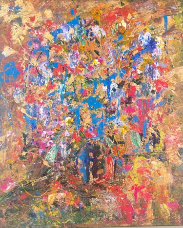 Peinture intitulée "Абстрактный натюрмо…" par Ecaterina Cazac, Œuvre d'art originale, Acrylique Monté sur Autre panneau rigi…