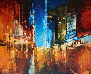 绘画 标题为“Urban Lights” 由Olga Mihailicenko, 原创艺术品, 油