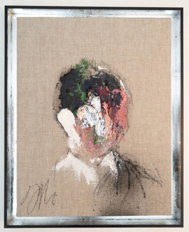 Antique Silver Portrait work 绘画 标题为“Antique Silver Port…” 由Tomoya Nakano, 原创艺术品, 油 安装在木质担架架上