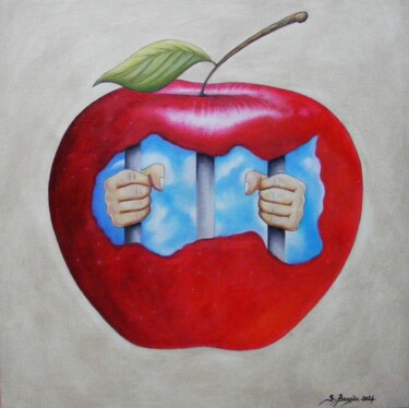 Painting titled "Fou d'amour" by Stéphane Bergès, Original Artwork, Oil